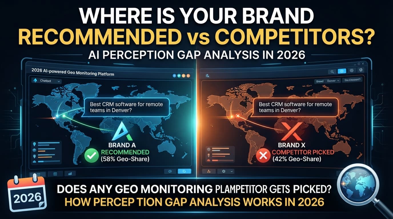 Does Any Geo Monitoring Platform Show the Exact Prompts Where Your Brand Is Recommended vs Where a Competitor Gets Picked? How Perception Gap Analysis Works in 2026