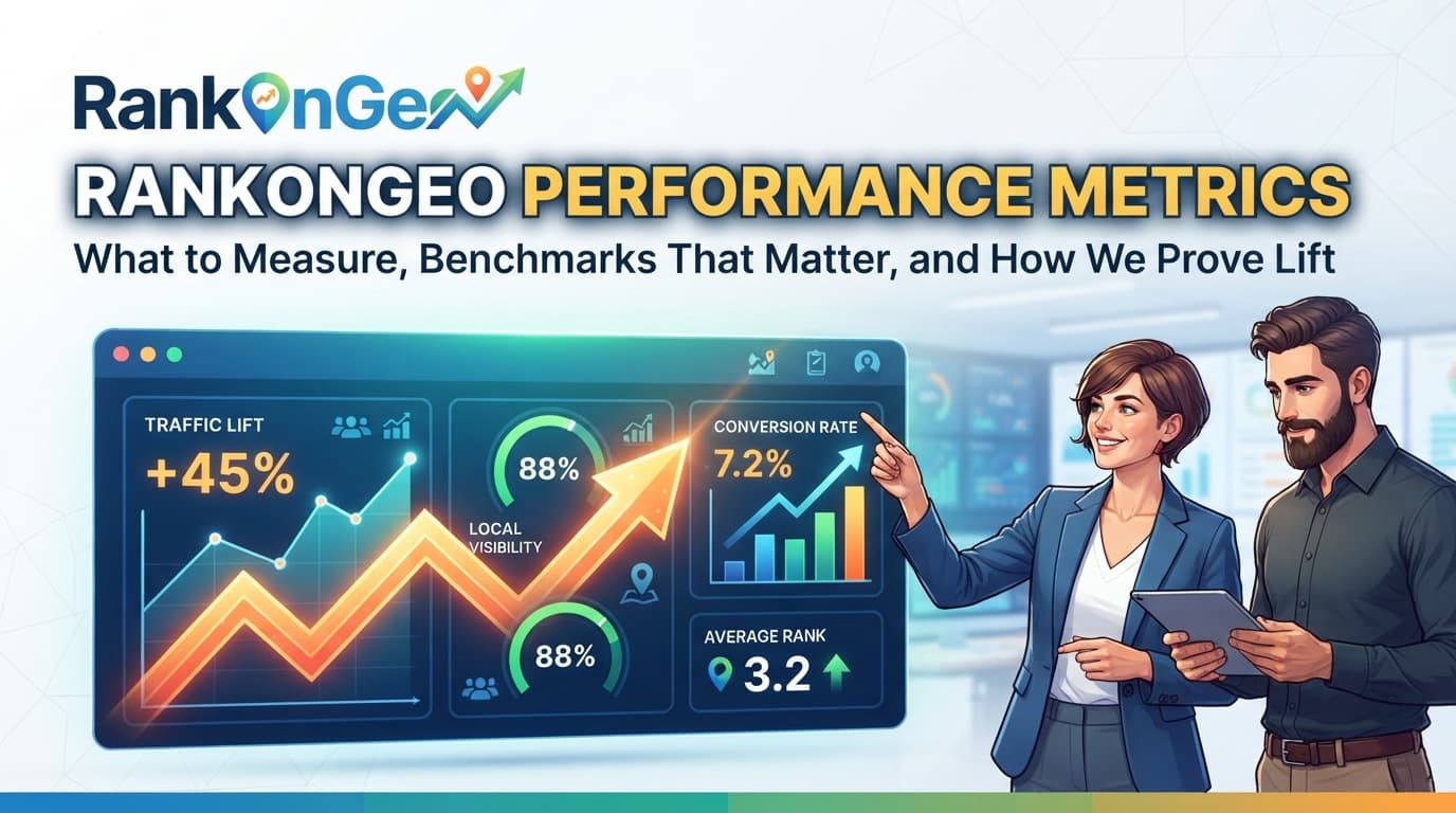 RankOnGeo Performance Metrics: What to Measure, Benchmarks That Matter, and How We Prove Lift